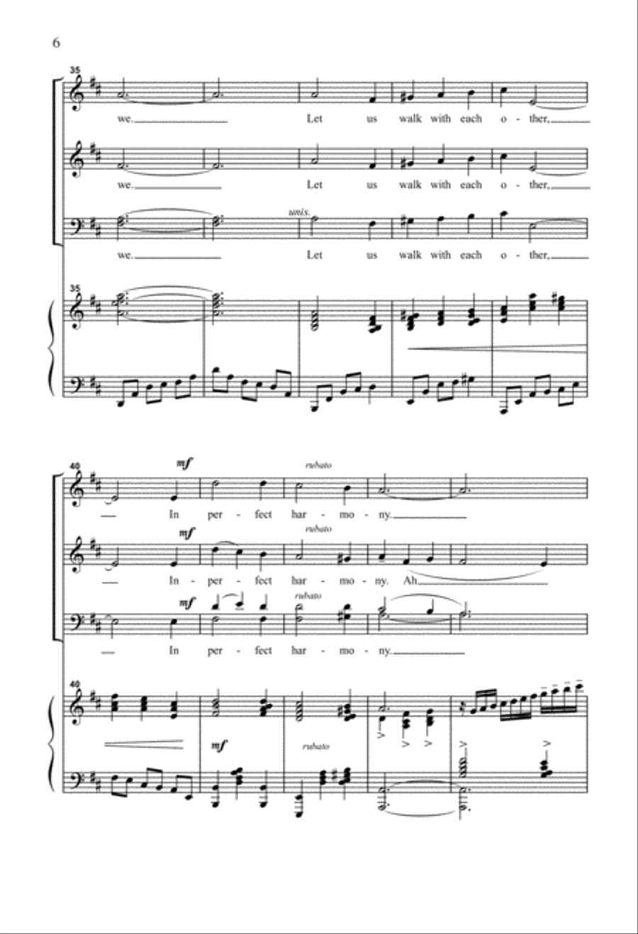 Let There Be Peace On Earth 4-Part scores gallery preview page 4