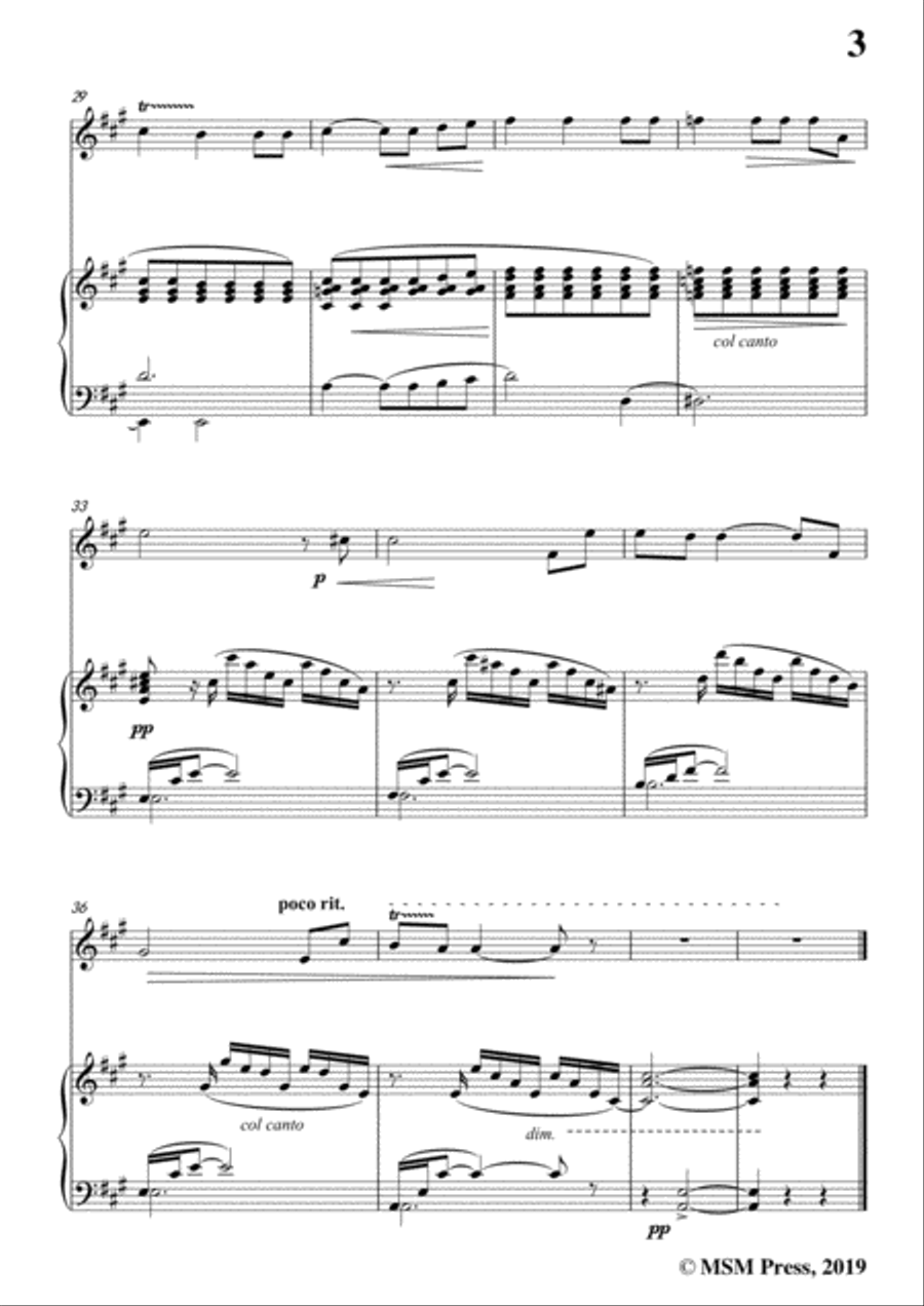 Tosti-Chanson de l'adieu, for Violin and Piano Violin Solo scores gallery preview page 5
