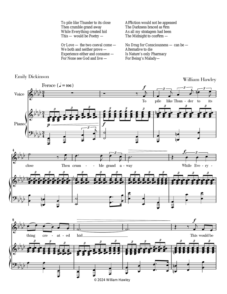 Poetry and Love Poetry and Love Piano, Vocal scores gallery preview page 2