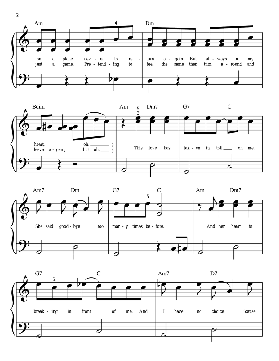 This Love This Love Easy Piano scores gallery preview page 2