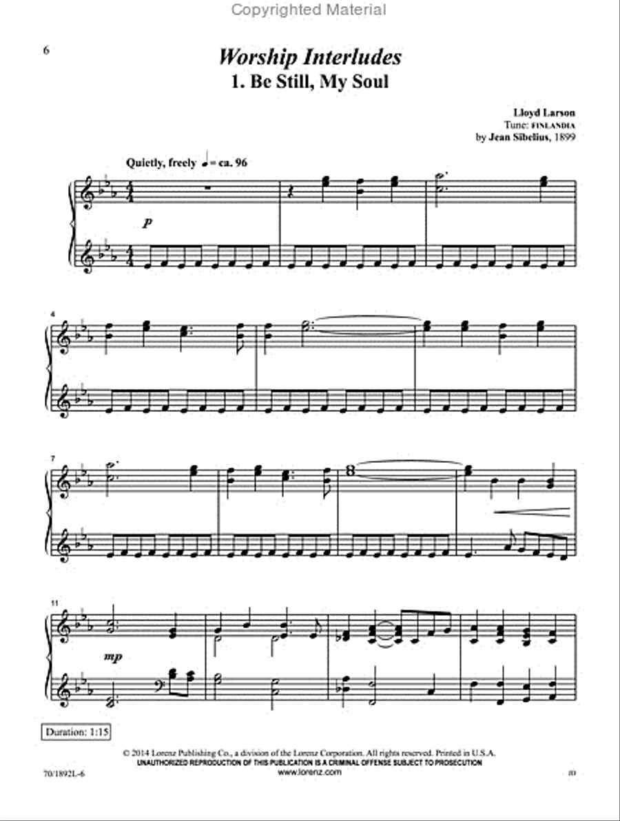 Hymn Tunes Great and Small Piano Solo scores gallery preview page 4