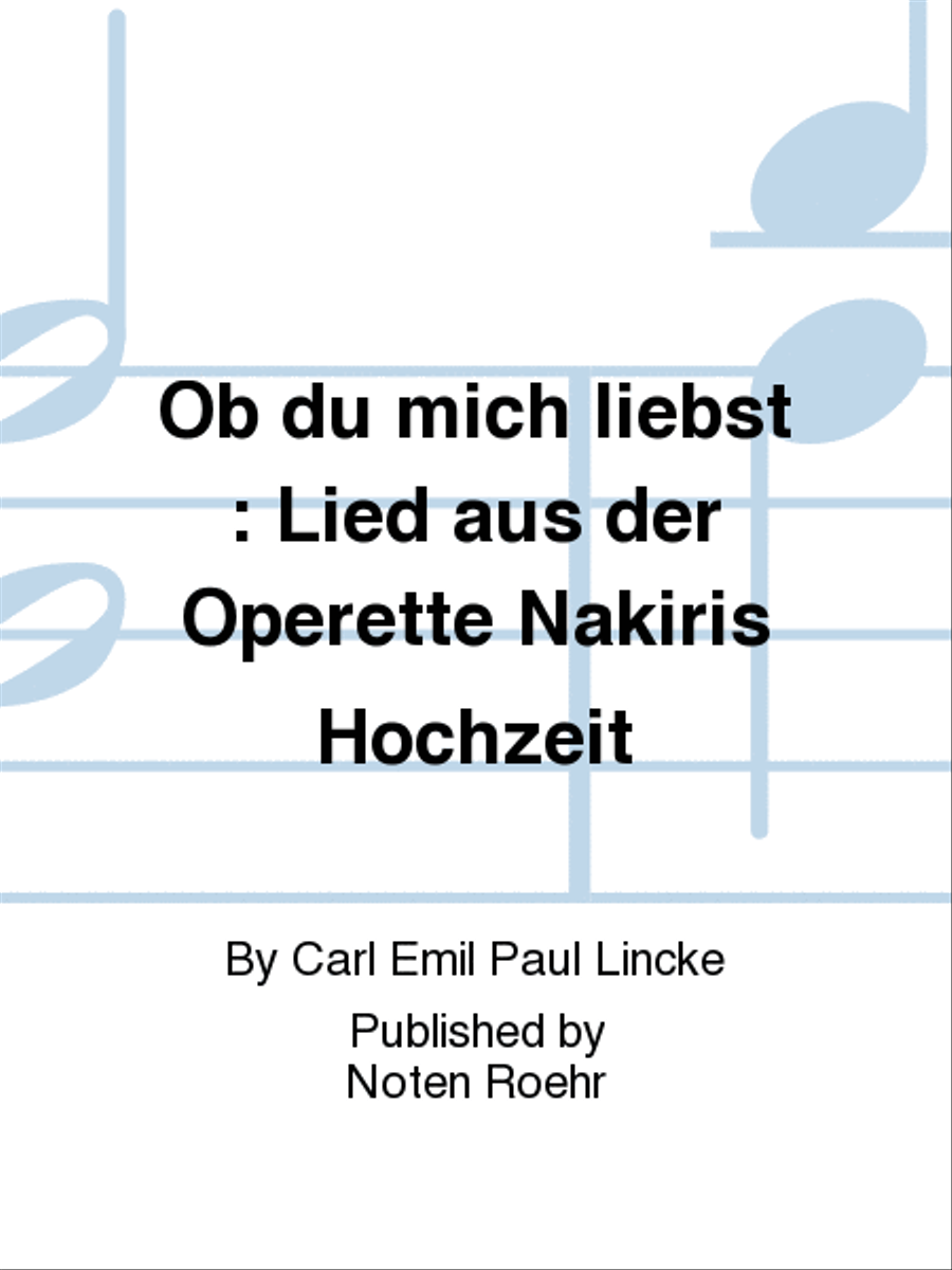 Ob du mich liebst Orchestra scores gallery preview page 1