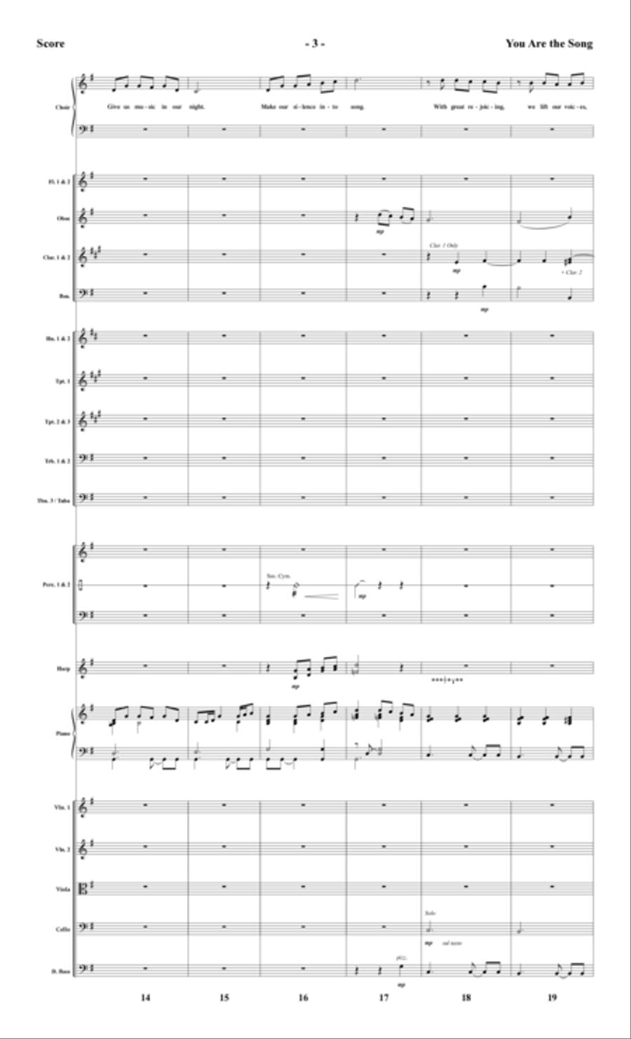 You Are the Song - Full Score Choir scores gallery preview page 3