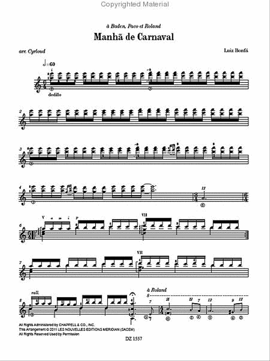 Manhã de Carnaval Classical Guitar scores gallery preview page 2