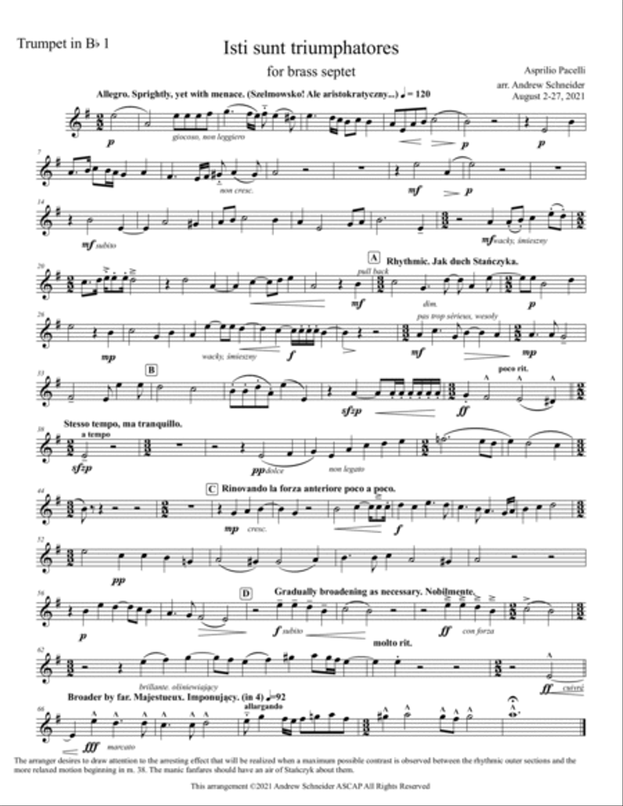 Isti sunt triumphatores Brass Ensemble scores gallery preview page 5