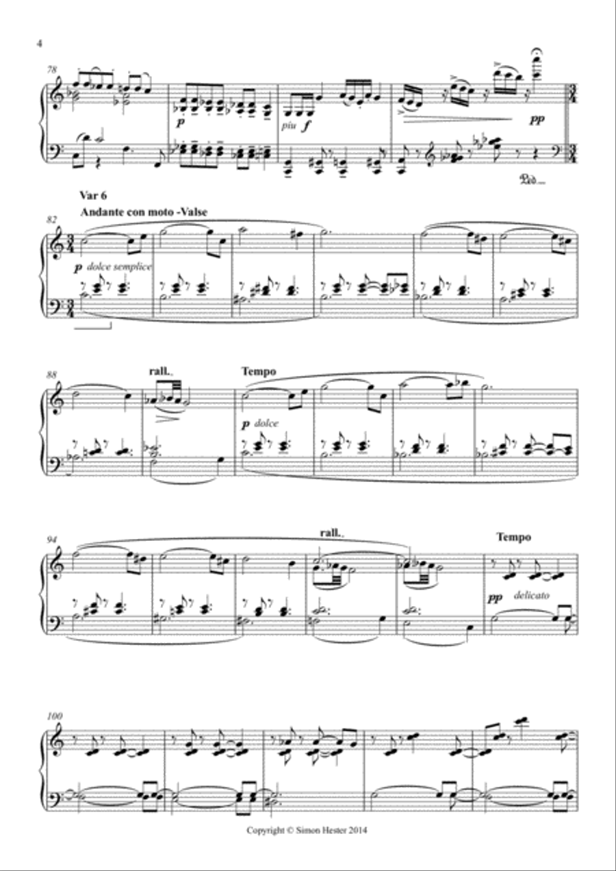 Twinkle Variations Piano Solo scores gallery preview page 4