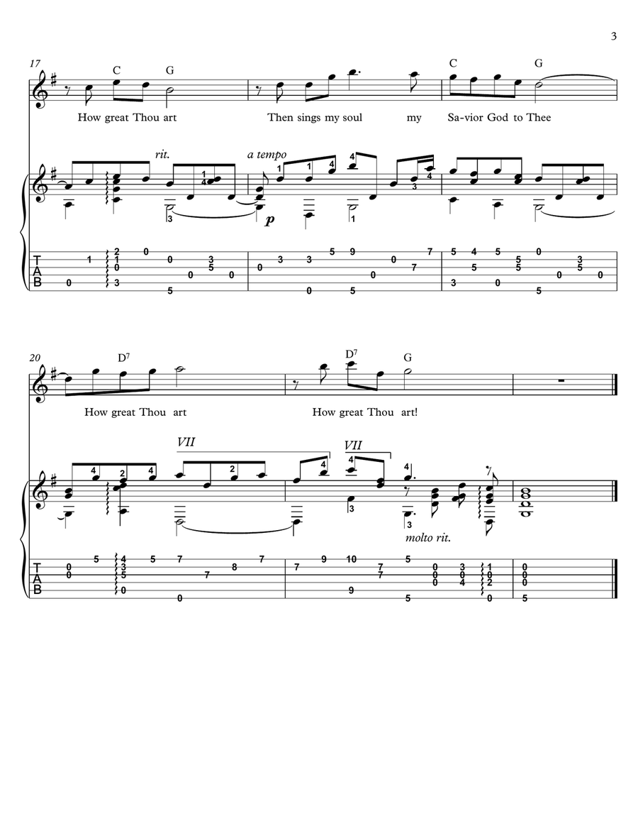 How Great Thou Art Flute scores gallery preview page 3