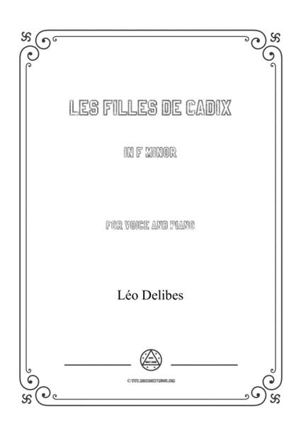 Delibes-Les filles de Cadix in f minor,for voice and piano image number null