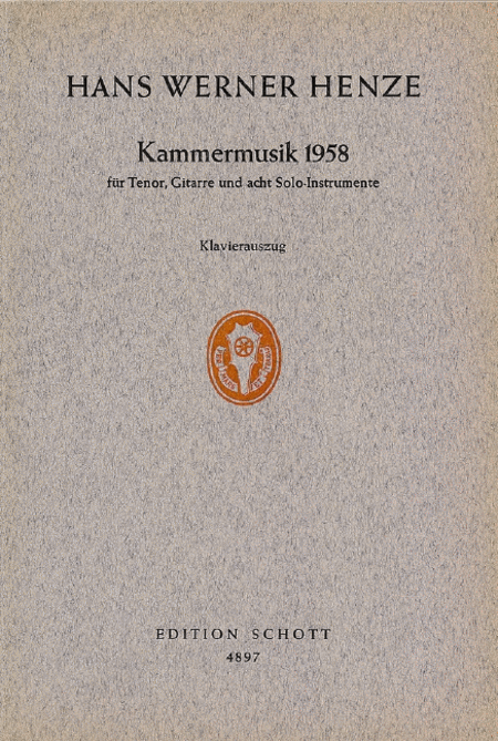 Kammermusik 1958 Vocal Portion