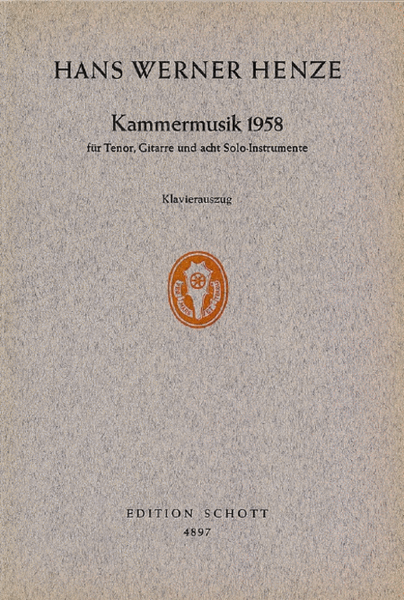 Kammermusik 1958 Vocal Portion