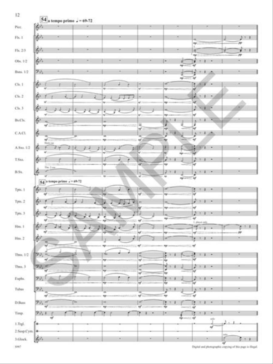 Yorkshire Ballad for Concert Band - Score and Parts (Second Edition) Concert Band scores gallery preview page 8