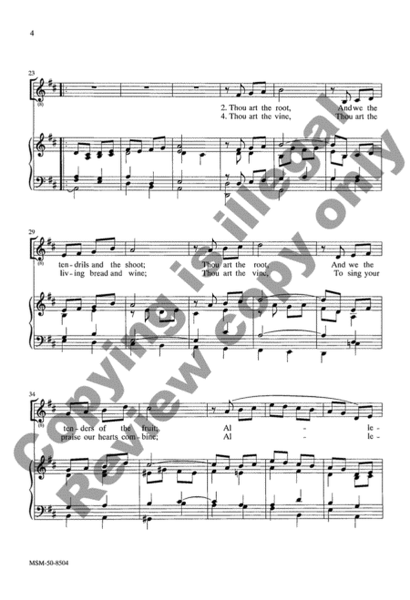 Thou Art the Vine (Choral Score) image number null