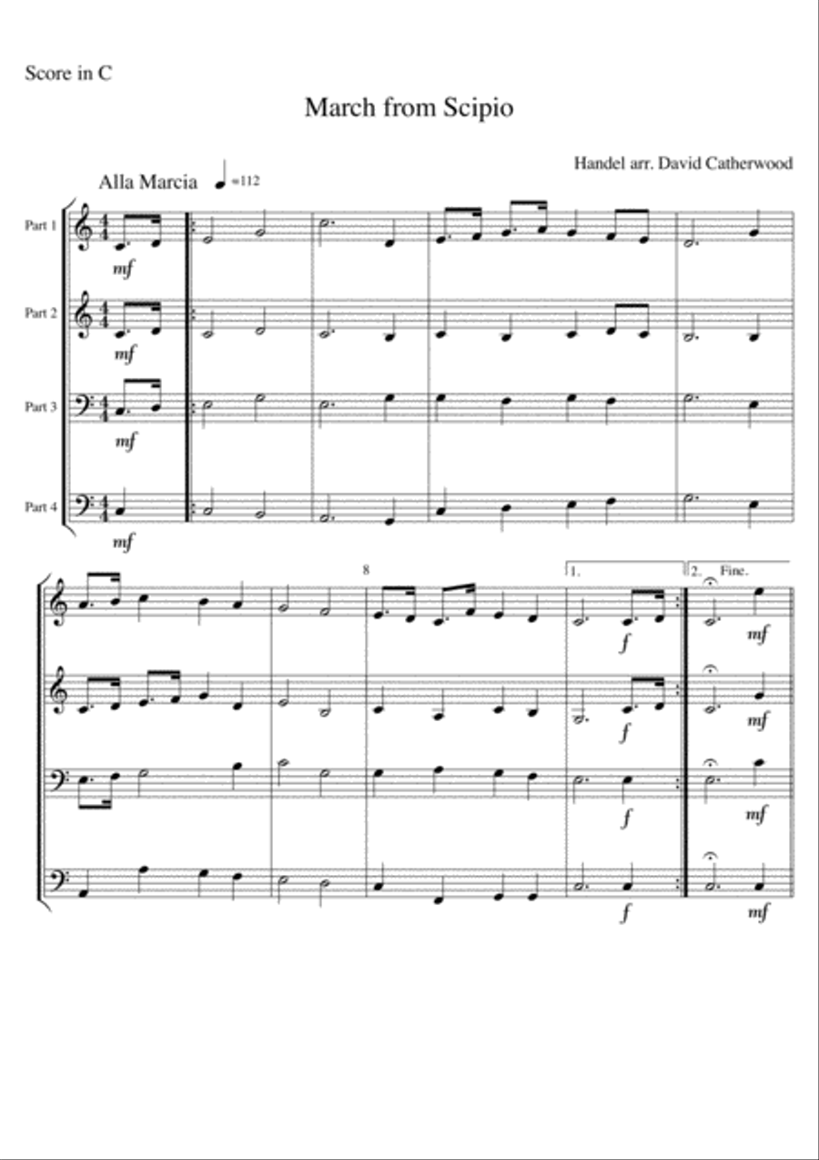 Handel Highlights - March from Scipio Air from Rinaldo See the Conquering Hero- for Flex ensembles Concert Band scores gallery preview page 5