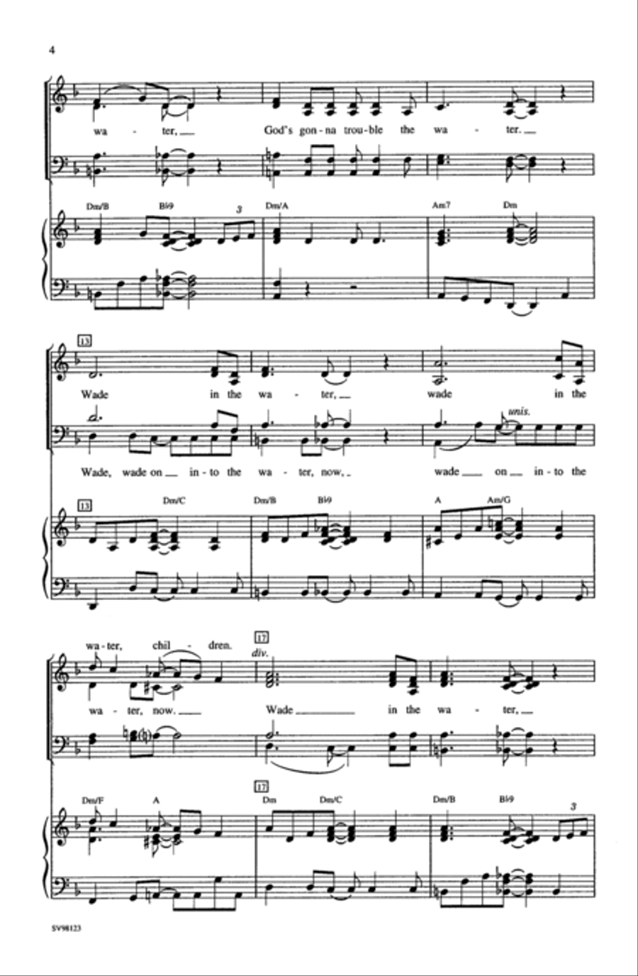 Wade in the Water 4-Part scores gallery preview page 13