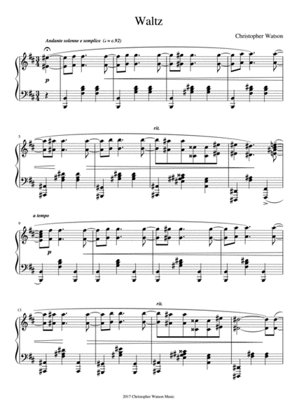 Waltz - for Solo Piano