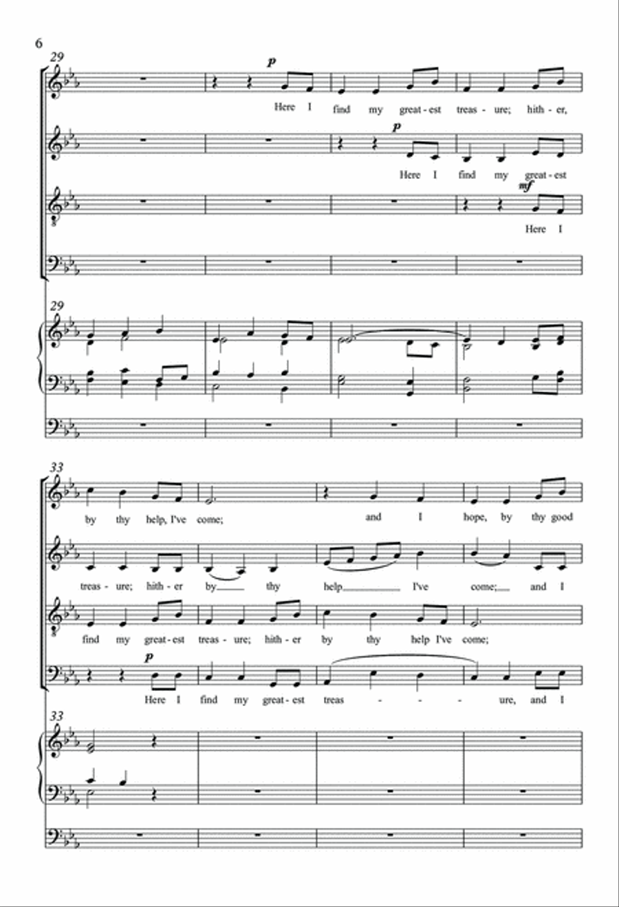Come Thou Fount of Every Blessing 4-Part scores gallery preview page 5