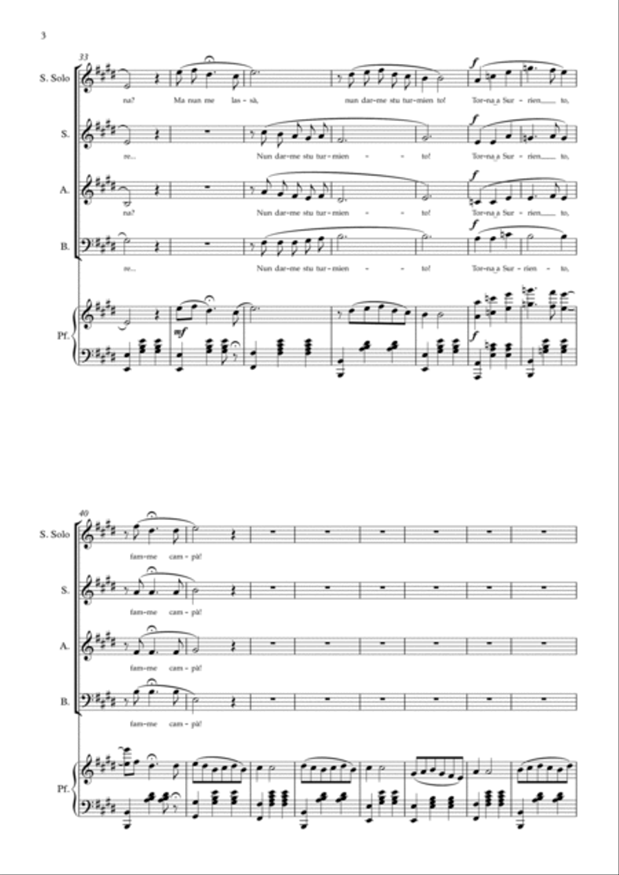 Torna A Surriento Torna A Surriento 3-Part scores gallery preview page 3