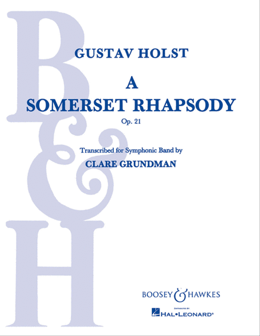 A Somerset Rhapsody, Op. 21 Concert Band scores gallery preview page 1
