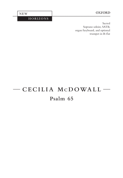 Psalm 65 by Cecilia McDowall 4-Part - Digital Sheet Music