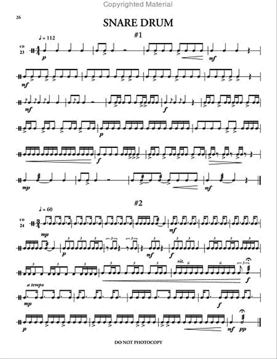 The Book of Percussion Audition Music