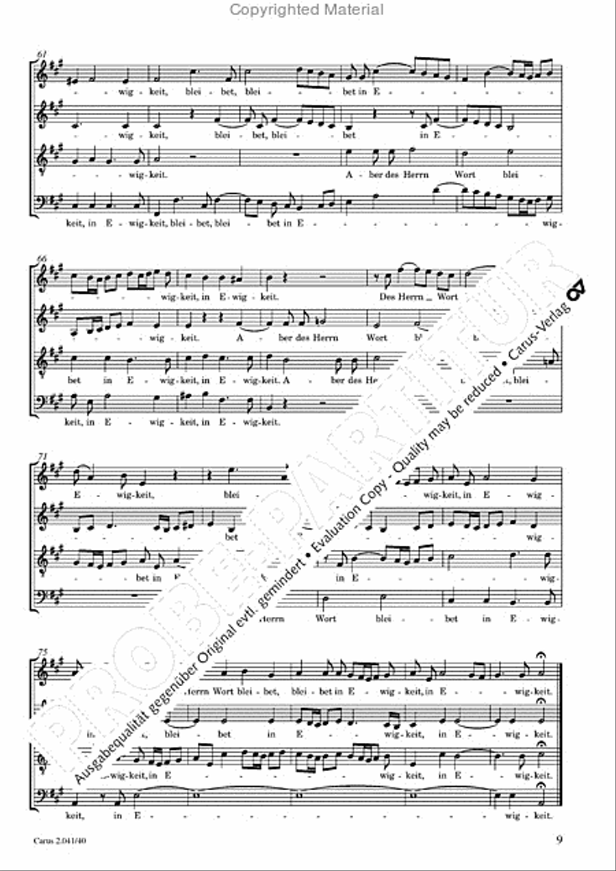 Motets and arias for choirs collected and edited by Johann Adam Hiller, vol. 4 Voice Solo scores gallery preview page 10