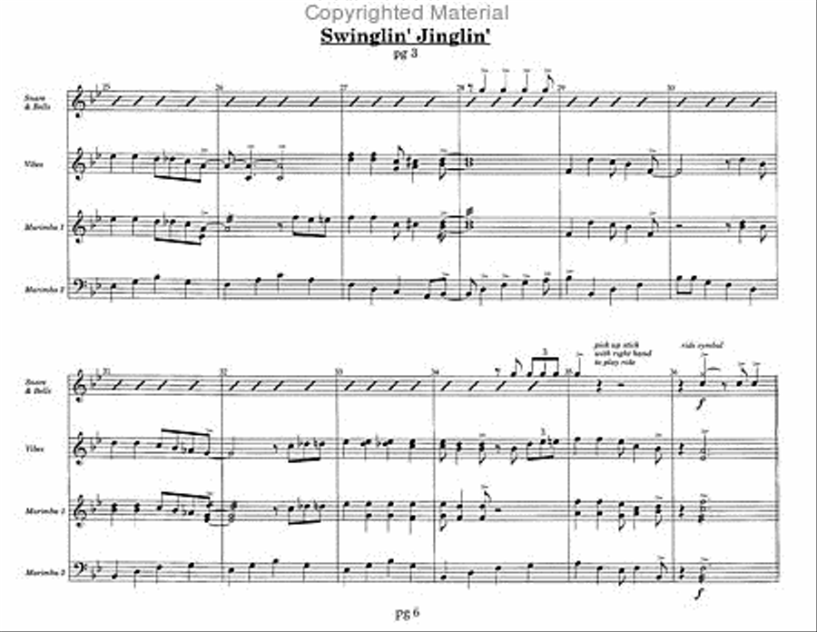 The Christmas Gig Percussion Ensemble scores gallery preview page 3
