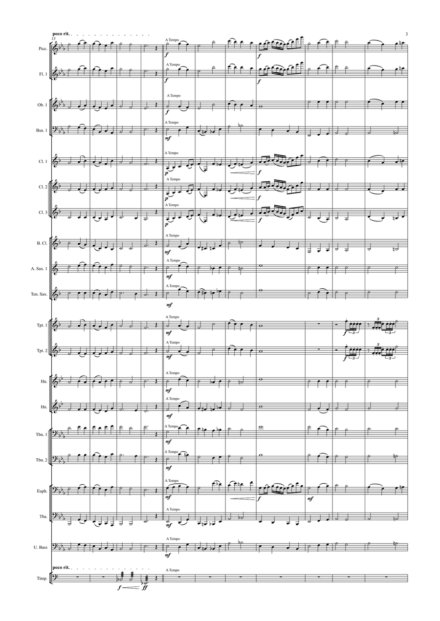Abide with me Concert Band scores gallery preview page 3