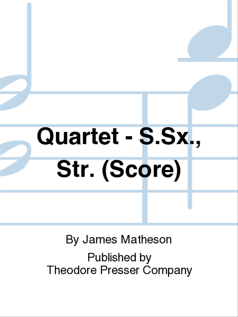 Quartet Quartet Chamber Music scores gallery preview page 1