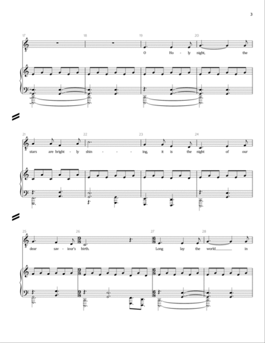 O Holy Night 4-Part scores gallery preview page 3