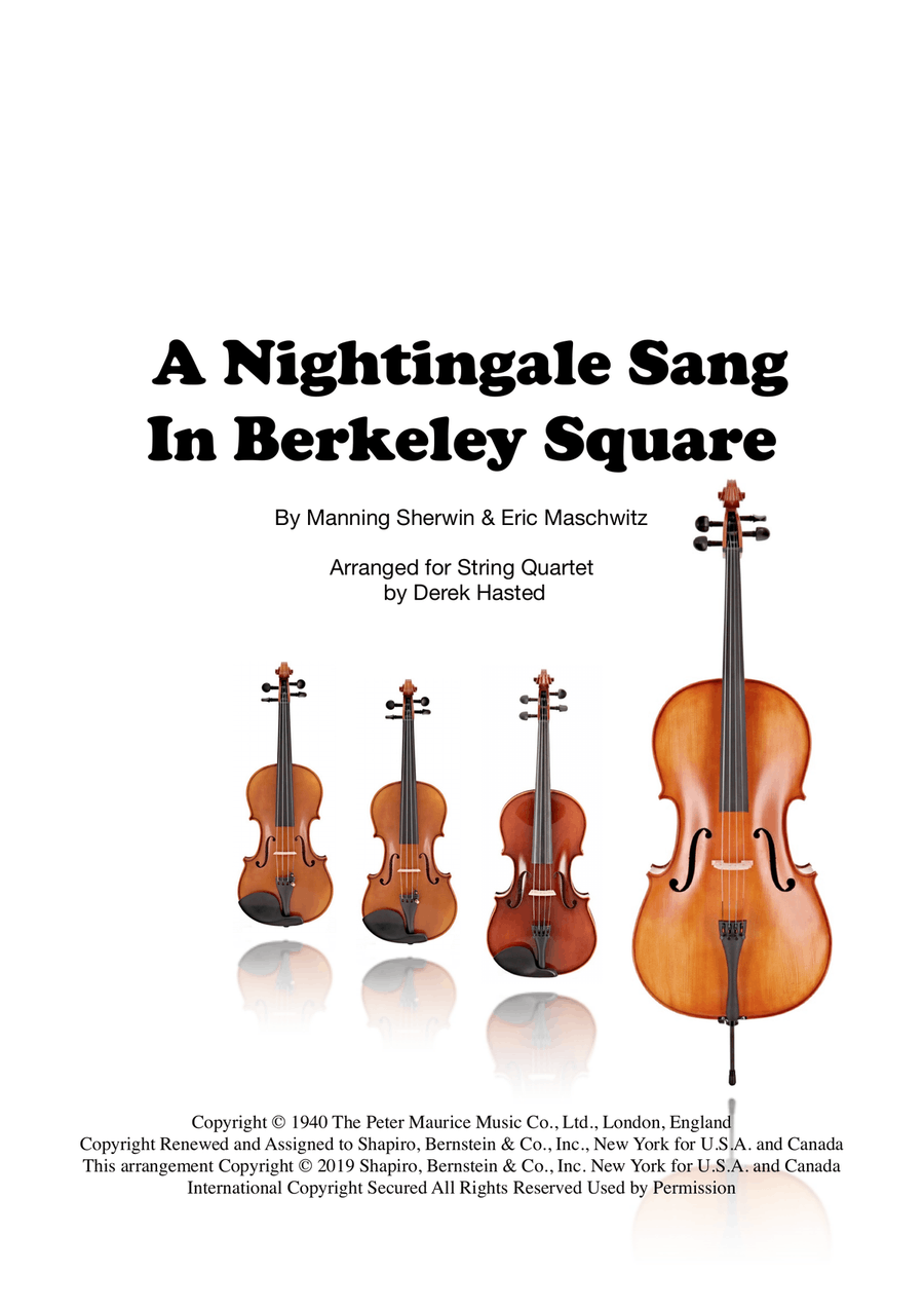 A Nightingale Sang In Berkeley Square String Quartet scores gallery preview page 1