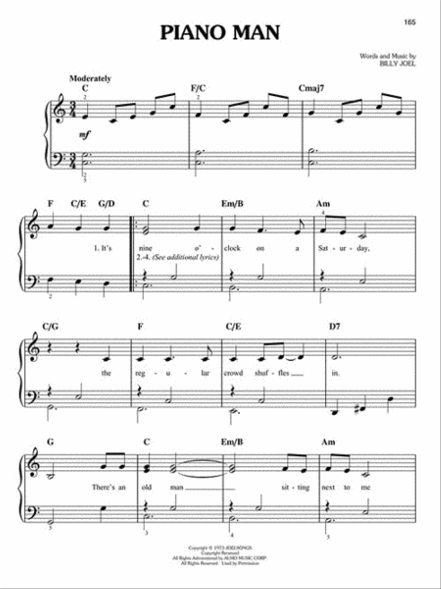 First 50 Popular Songs You Should Play on the Piano Easy Piano scores gallery preview page 4