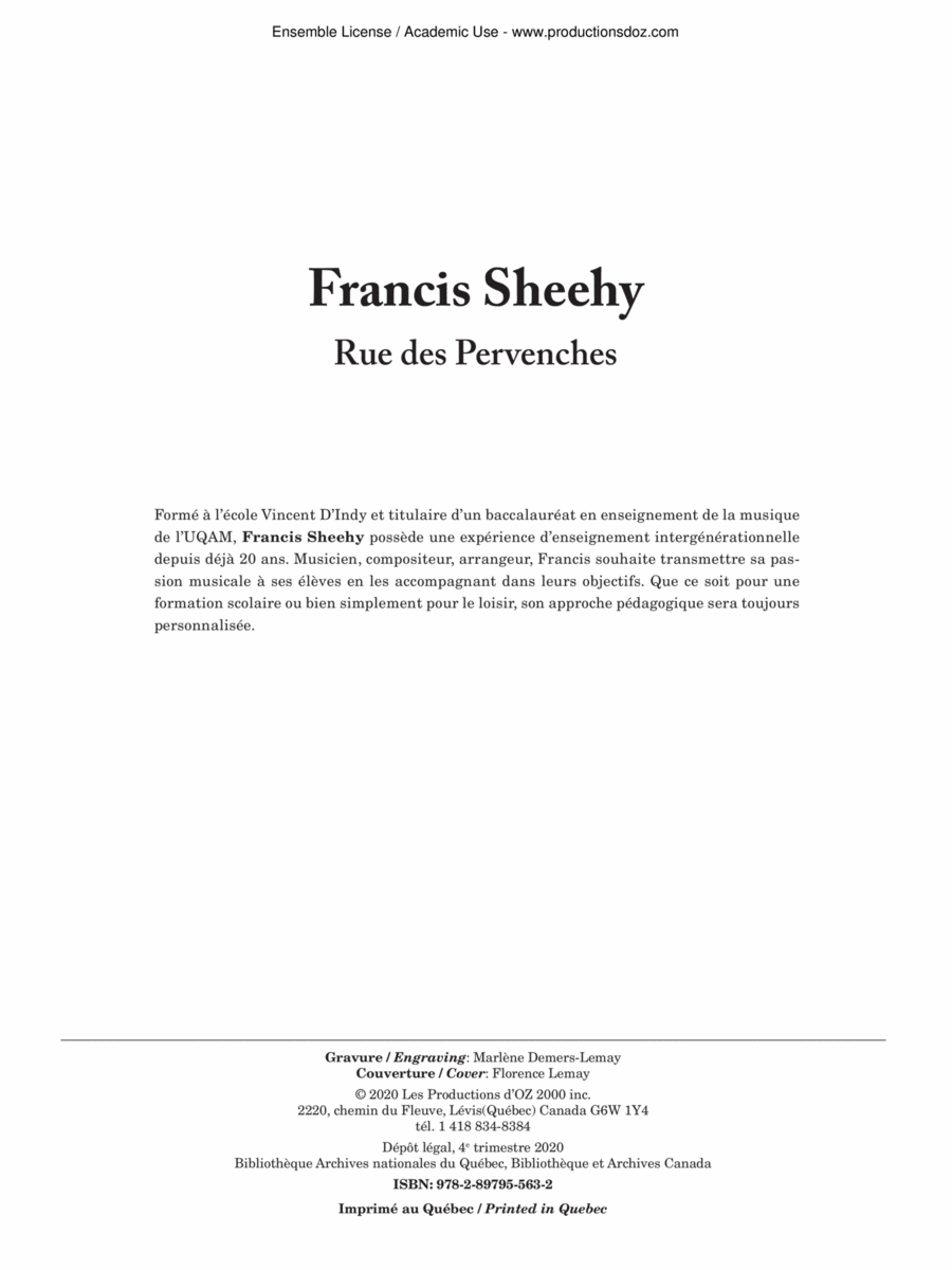 Rue des Pervenches Classical Guitar scores gallery preview page 1