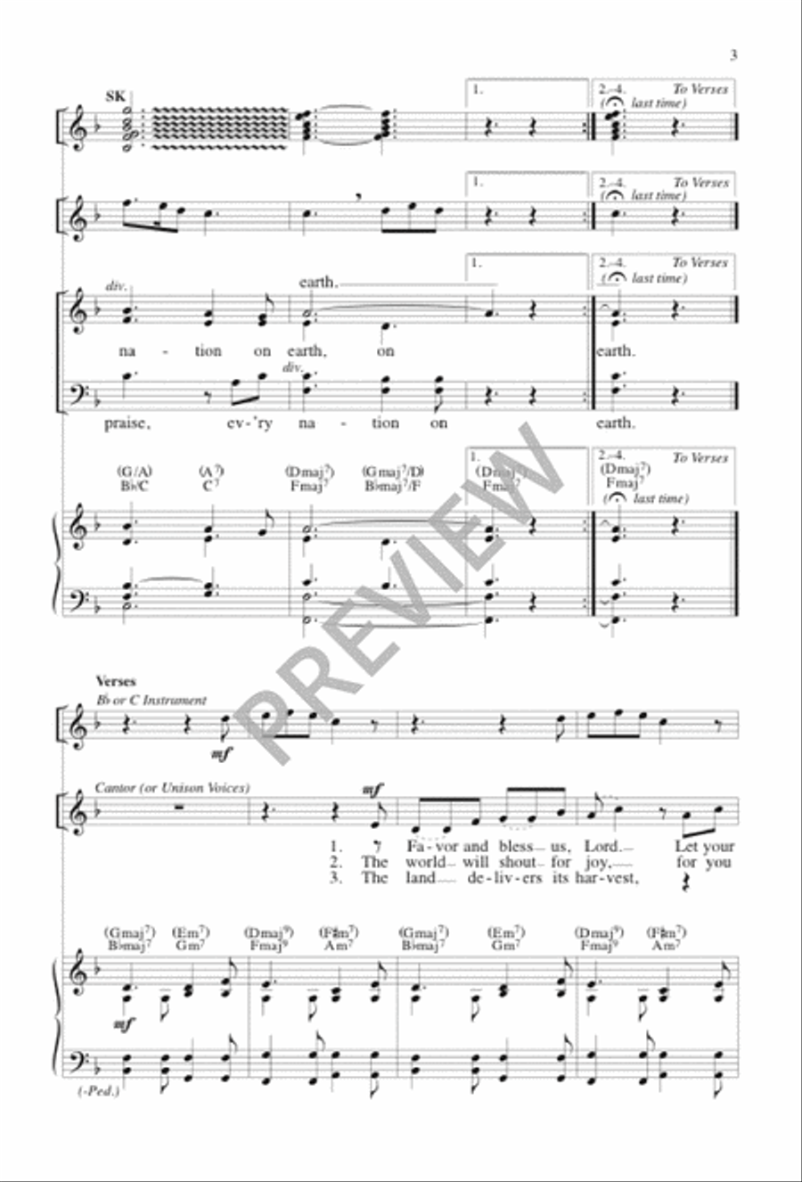 Let Nations Sing Your Praise 4-Part scores gallery preview page 3