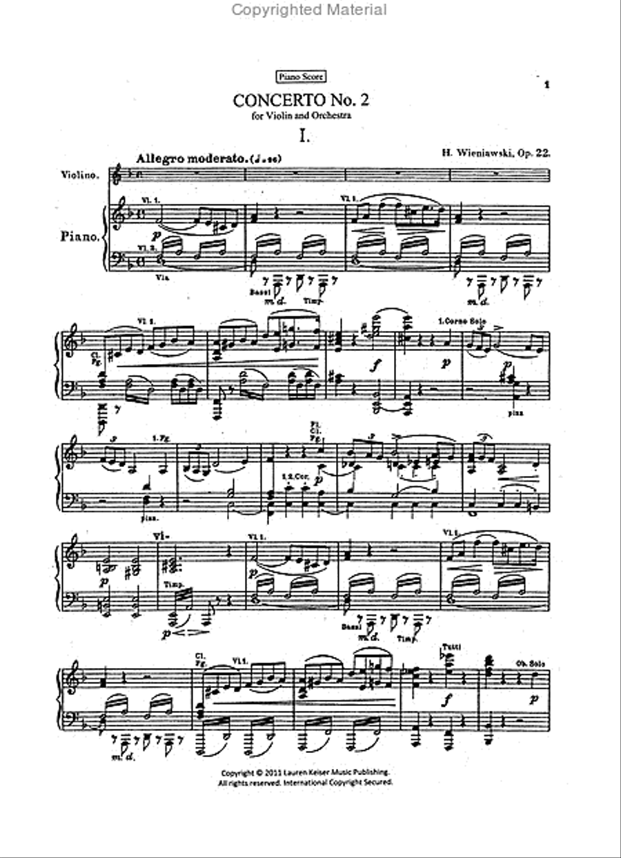 Violin Concerto in D minor, Op. 17 Violin Solo scores gallery preview page 4