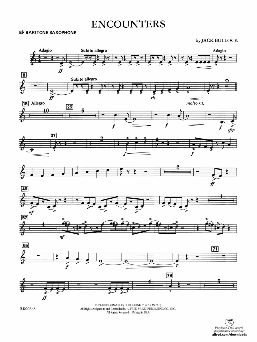 Encounters: E-flat Baritone Saxophone
