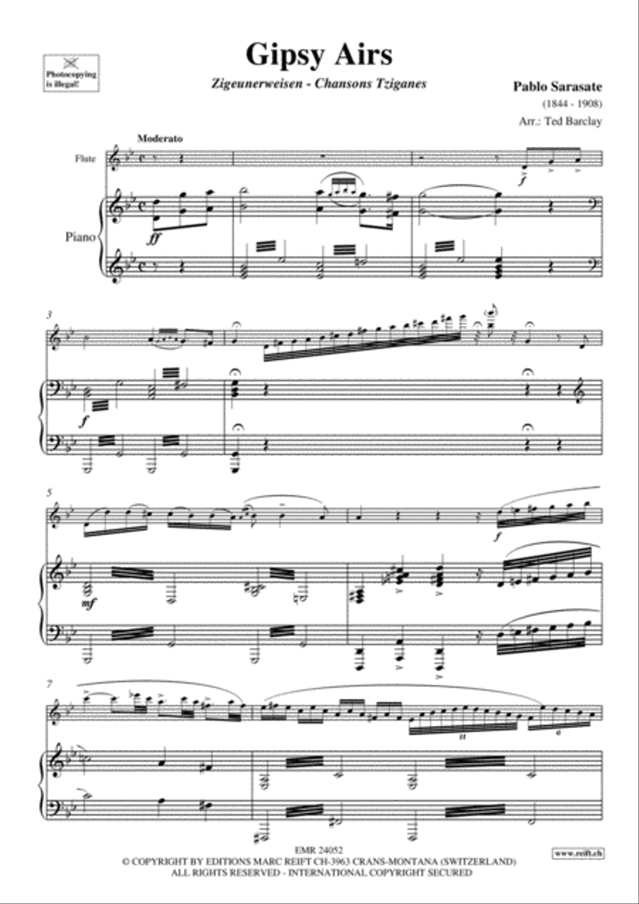 Gipsy Airs Flute Solo scores gallery preview page 3