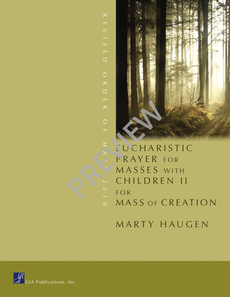 Eucharistic Prayer for Masses with Children II for "Mass of Creation"