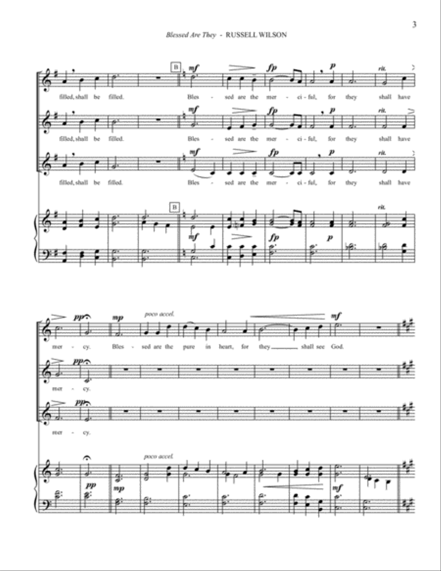 Blessed Are They SSA scores gallery preview page 3