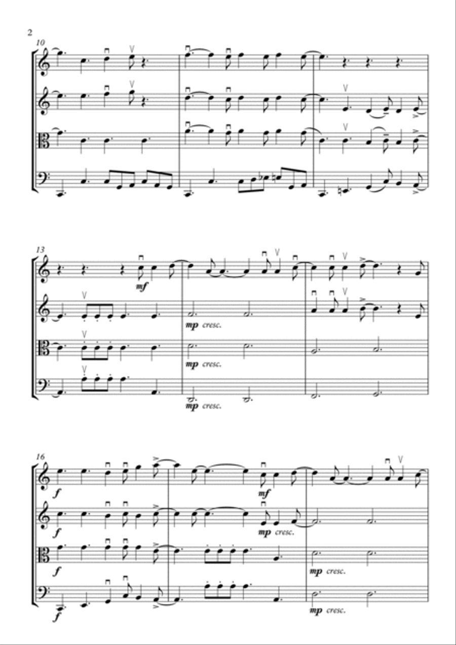 You're My Best Friend String Quartet scores gallery preview page 2