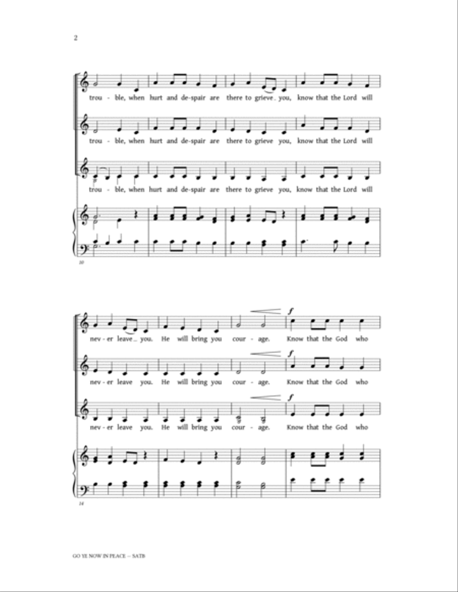 Go Ye Now In Peace SSA scores gallery preview page 2