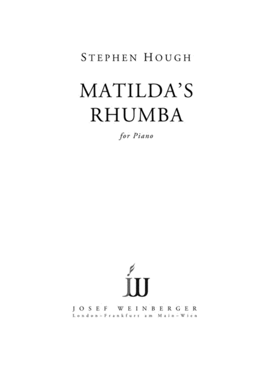 Hough - Matildas Rhumba For Piano