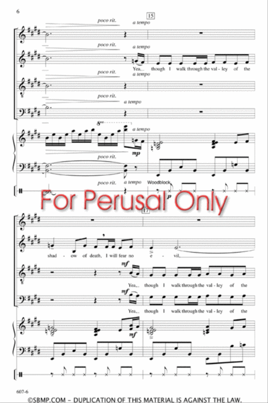 Beside the Still Waters - SATB Octavo 4-Part scores gallery preview page 5