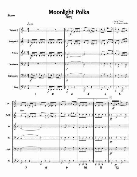 Moonlight Polka for Brass Sextet image number null