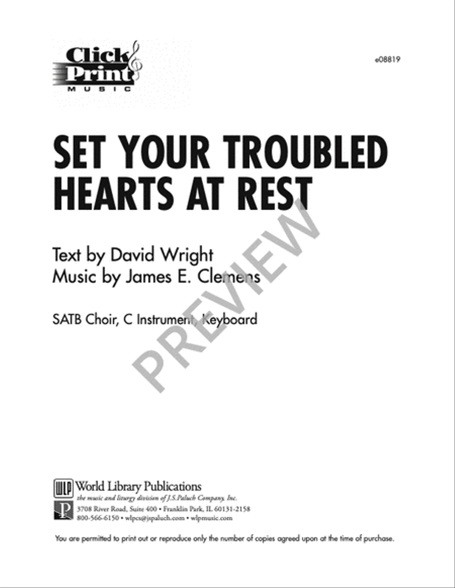 Set Your Troubled Hearts at Rest 4-Part scores gallery preview page 8