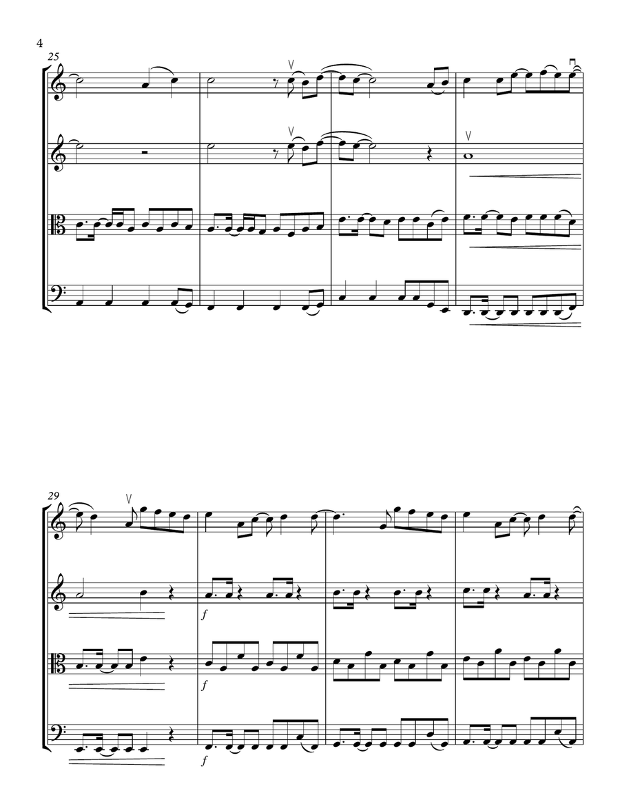 Tearin' Up My Heart String Quartet scores gallery preview page 4