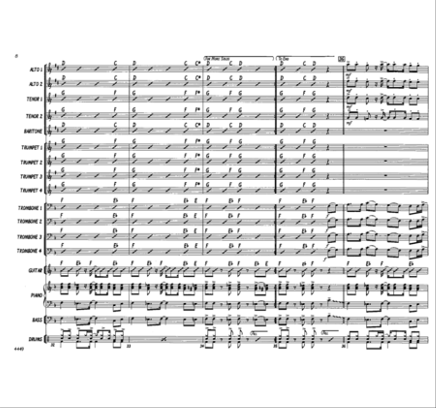 Lord, I Want to Be a Christian Jazz Ensemble scores gallery preview page 8