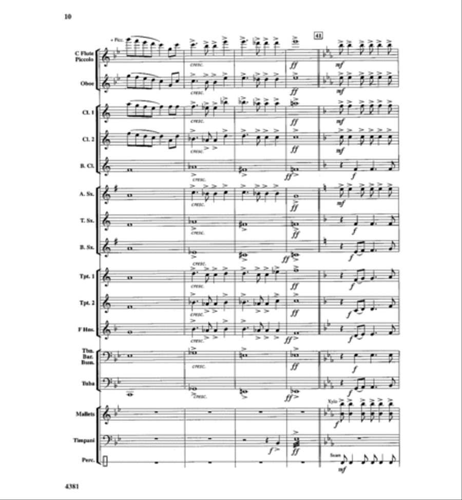 A Hymn of Peace Concert Band scores gallery preview page 9