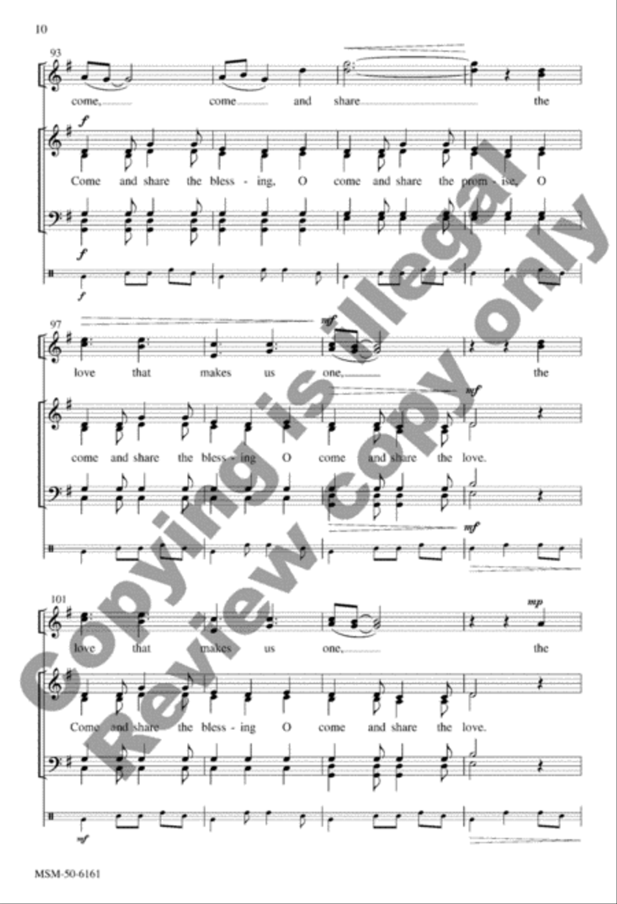 Come Before the Table 4-Part scores gallery preview page 10