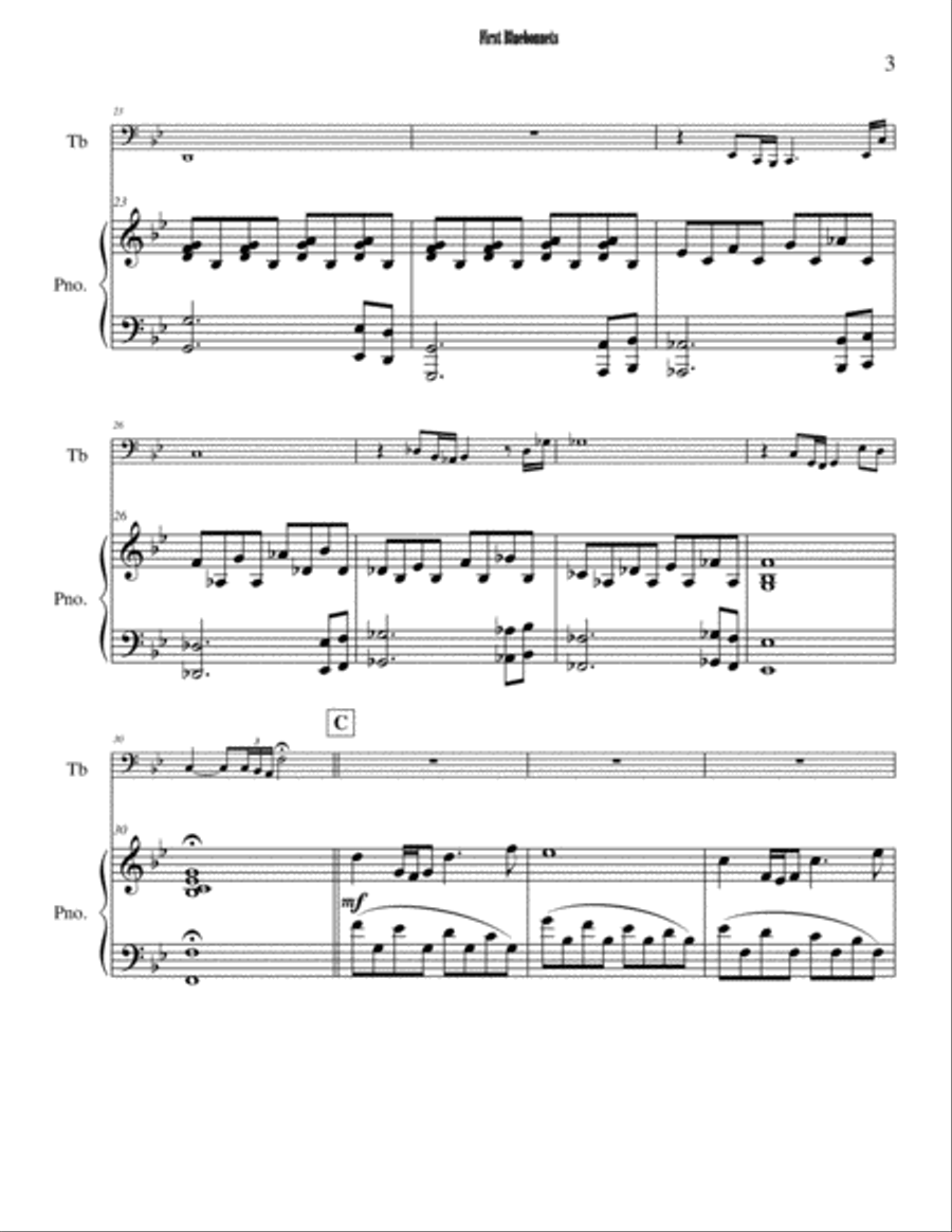 First Bluebonnets of Spring Piano scores gallery preview page 3