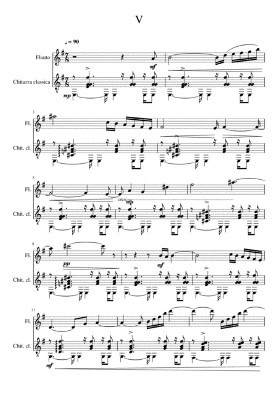 V V Flute scores gallery preview page 1